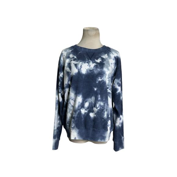 RicherPoorer blue white tie dye long sleeves sweatshirt size M - Picture 1 of 11